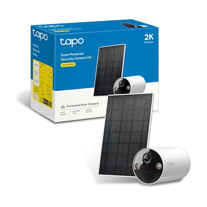 Caméra de Surveillance WiFi Extérieure sans Fil Solaire - TPLink C410