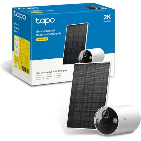 Caméra de Surveillance WiFi Extérieure sans Fil Solaire - TPLink C410